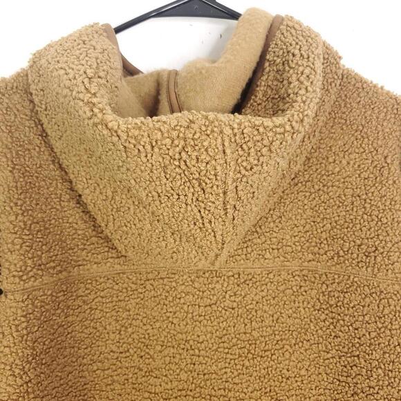 Old Navy Sweatshirt Womens Large Sherpa Quarter Zip Chocolate Pot Hoodie - Picture 8 of 9